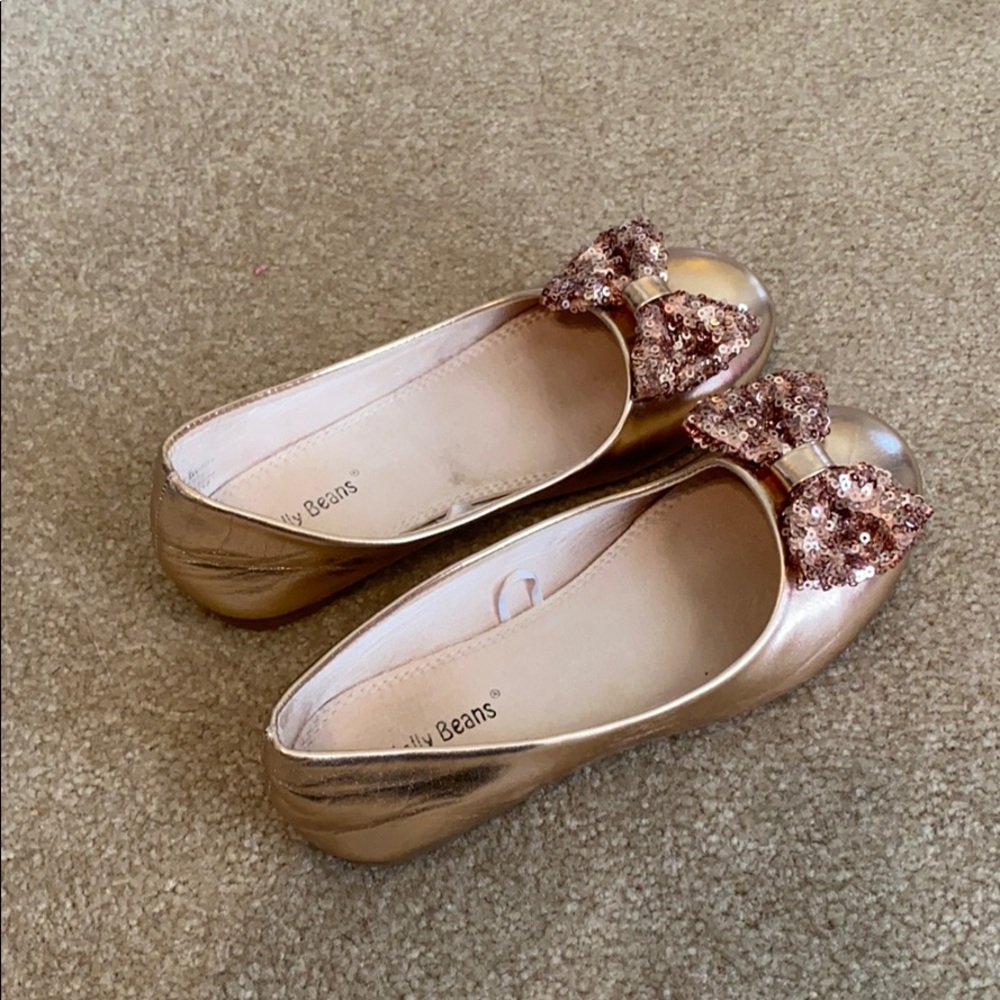 Gold ballet shoes
